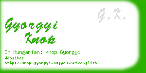 gyorgyi knop business card